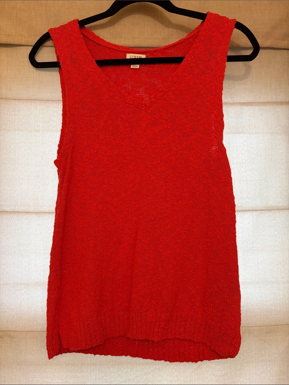 J. Crew Factory Bright Red Sleeveless Knit Tank